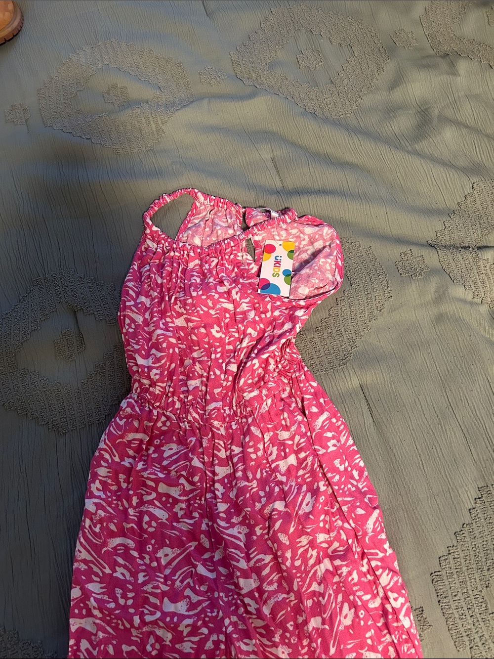 Kids Pink Printed Sundress by (unspecified)